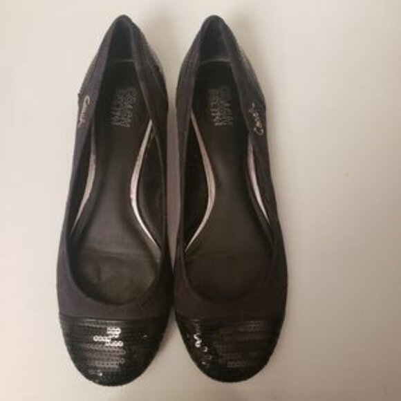 Coach Black Signature C Sparkly Shine Ballet Flats - Picture 2 of 9